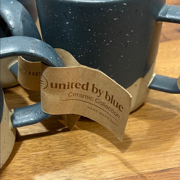 United By Blue Stoneware Dark Gray and Tan Mug Trio NWT - Picture 3 of 6